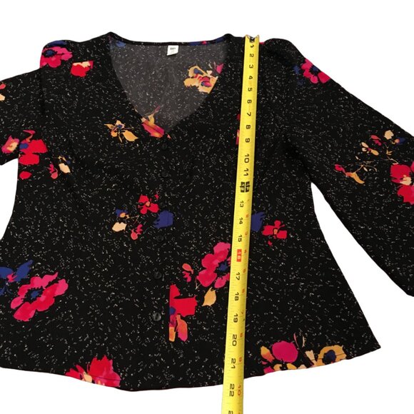 Cardigan V-neck Sleeves Stars Floral Buttons Women's Size XS Nordstrom’s - Picture 10 of 16